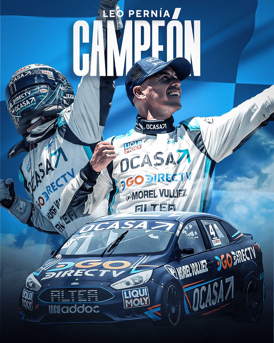 ¡@leonelpernia75 se coronó CAMPEÓN DEL TURISMO NACIONAL! 🏆

El argentino alcanzó su segundo título en la categoría; en <a href="/dgo_latam/">DGO</a> y <a href="/directvla/">DIRECTV LatinAmerica</a> festejamos su conquista.