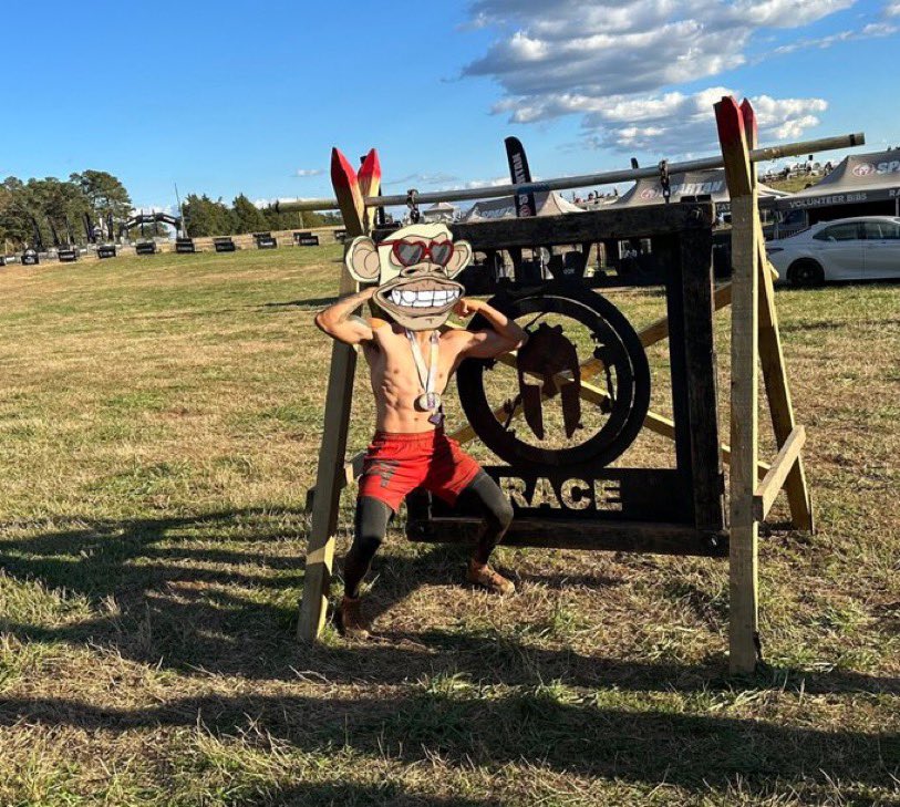 Just ran my first 50k <a href="/SpartanRace/">spartan</a>. Out there makin web3 apes proud. 🙏🏼🦍

<a href="/BoredApeYC/">Bored Ape Yacht Club 🍌</a>