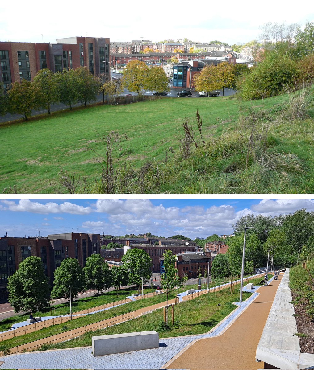 A wee before and after for #garscubelink (sun always helps) @ClaypitsLnr @scottishcanals @MackenzieConstr @SustransScot @GI_Scotland @luctweeting @GlasgowCC