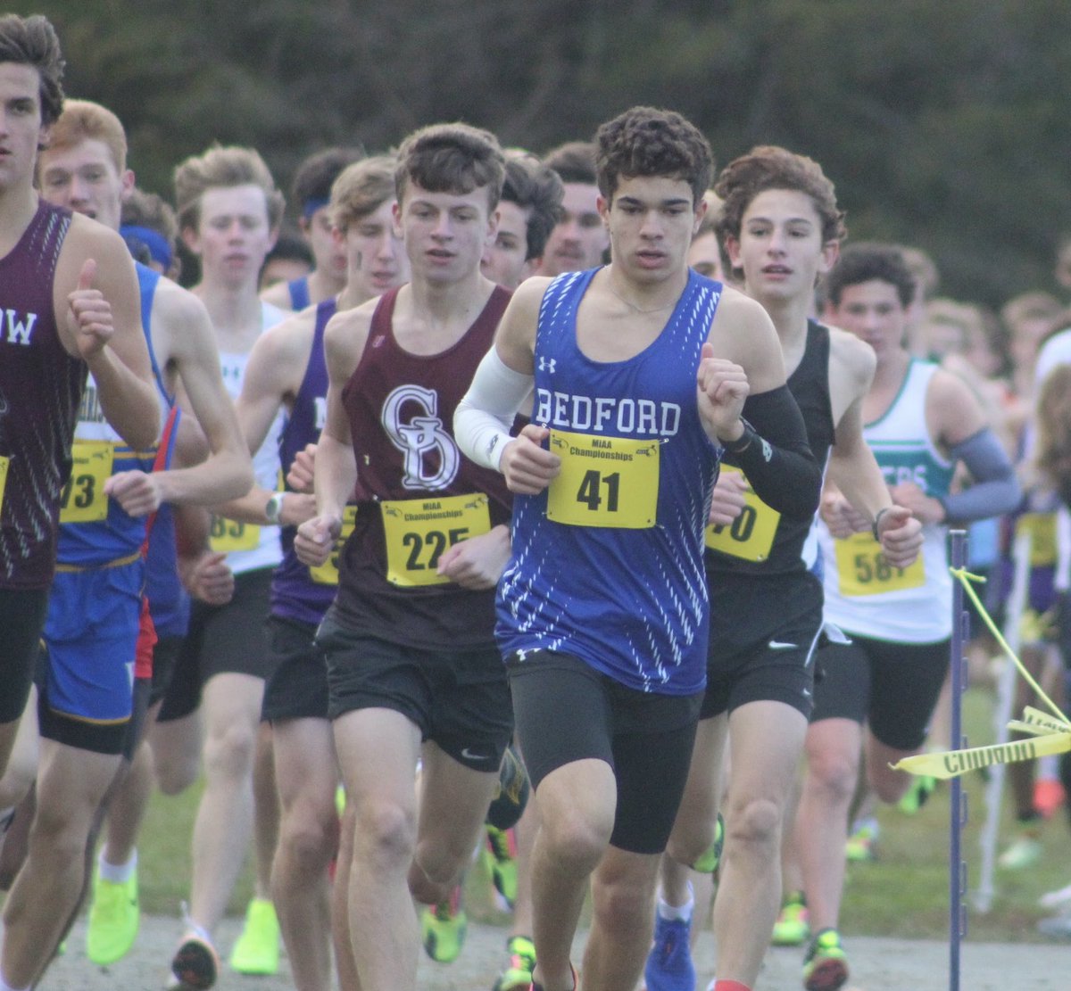 TheRealSwagFlag's tweet photo. Great day at AllStates for Bedford. Girls take 6th of 23 in Div 2, led by Sam Sheahan, Addi Poulter, and Anna Massaro’s top 30 finishes. Grace Niu and Vivian Liu ran strong races to help secure the amazing result. Johnny Garraway finished 7th in boys race. Congrats! @BedfordBucs https://t.co/rEsVeixuDD