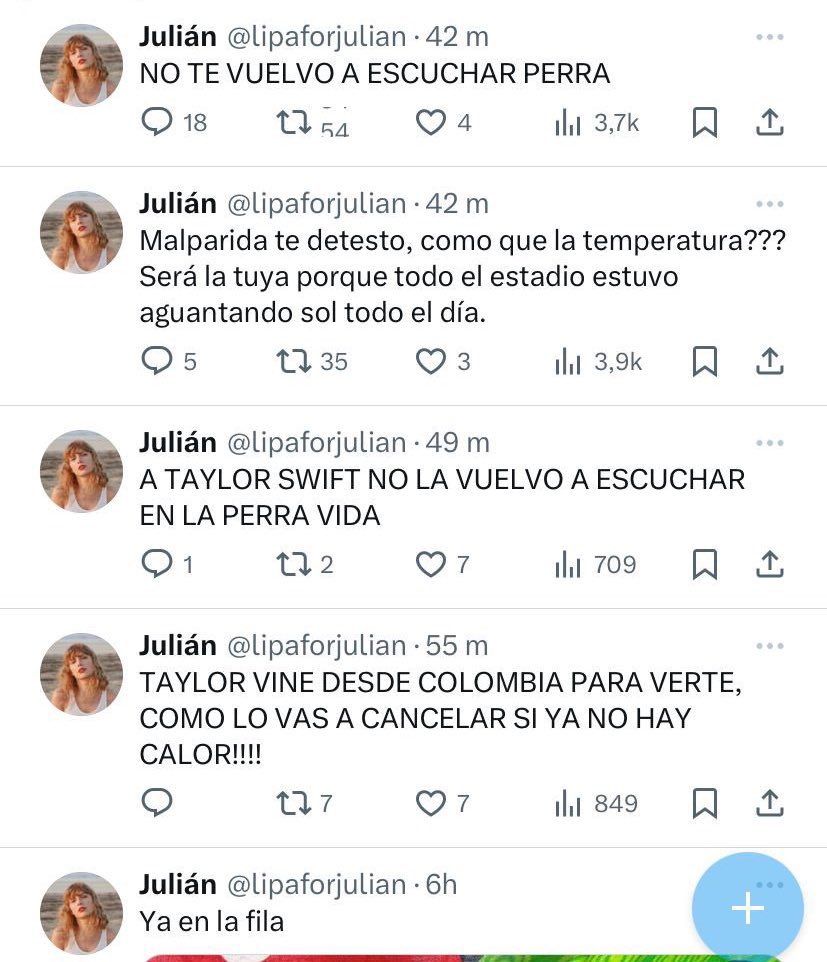 firmamos una petición para ayudarlas, las defendimos y estuvimos de su lado, taylor suspendió un show por cuidarlas y en vez de enojarse con la organización la insultan a taylor, es decepcionante que reaccionen así y después se hagan llamar swifties
#TaylorWeWillStay