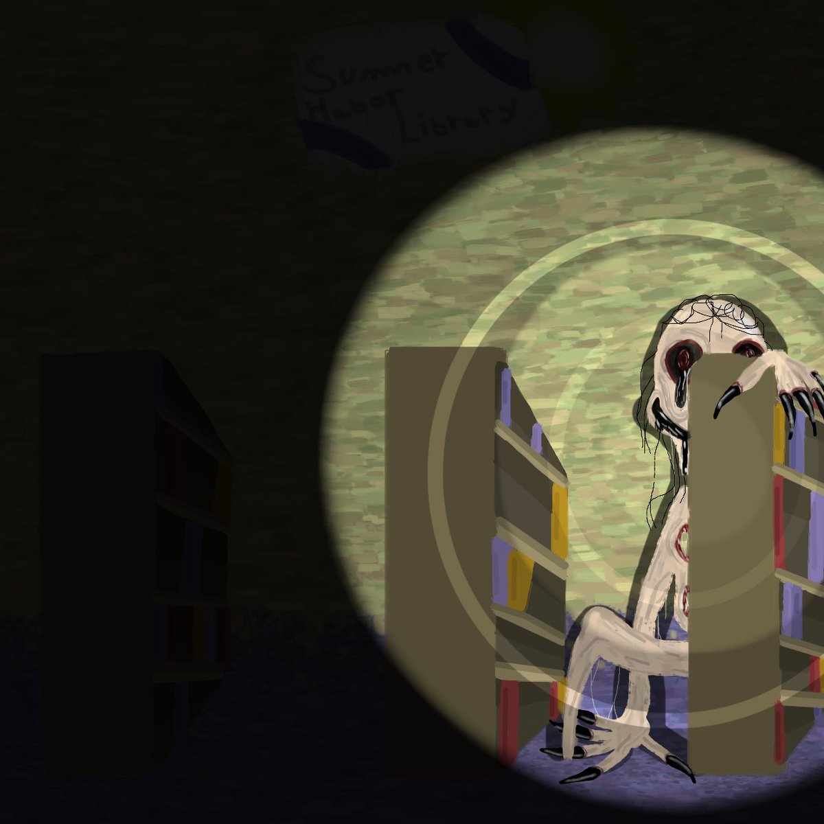 The Former Librarian hunting a thief in the library

#horrorart #horror #unnerving #unnervingimages #creepy #artwork #artcommunity #artist #horrorcommunity