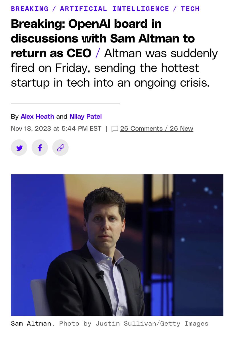 _akhaliq's tweet image. Breaking: OpenAI board in discussions with Sam Altman to return as CEO