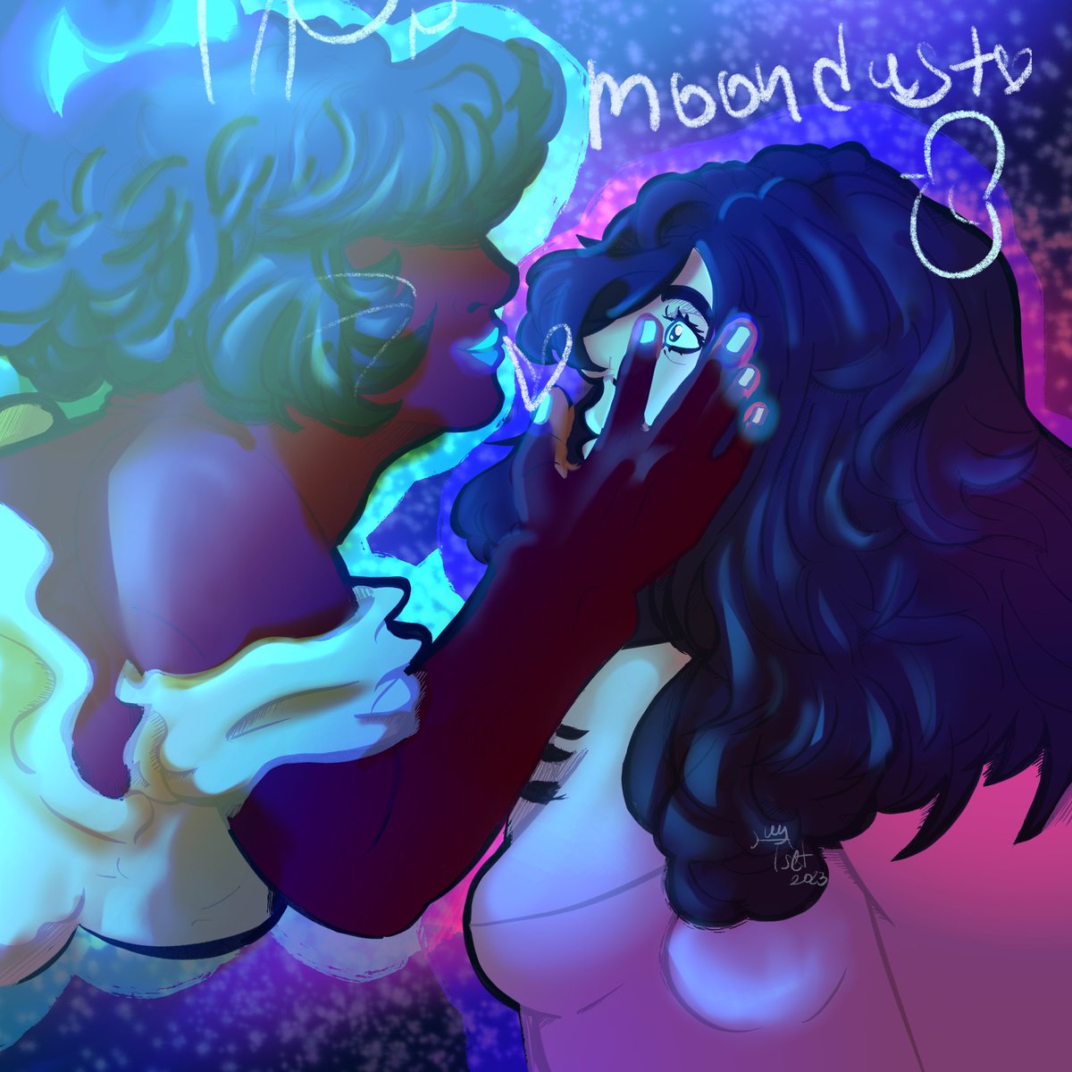 MOONDUST NATION RISE!
(I hope you’ll like it, cuz I did it ‘till 01:25 AM 🫠 and I can’t see my mistakes in art rn)
#moondustshipping #lmktwt