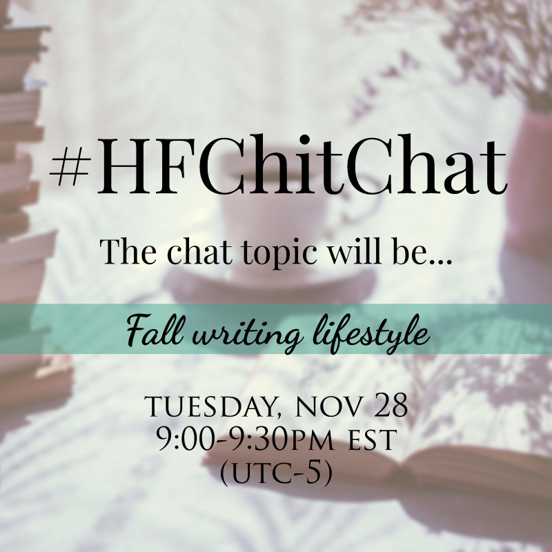 The next #HFChitChat live chat is in honor of autumn & November as the de facto month for novel writing. Thirty minutes and 3 questions—a shorter duration in recognition of ongoing hardships and people’s split focus. One week from today. All histfic writers & new members welcome!