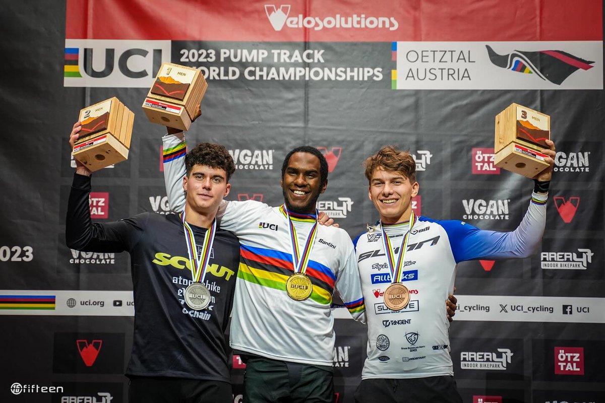 Cheers to Dvide's, Alec Bob, on becoming the UCI Pump Track World Champion for 2023! PC: Fifteen