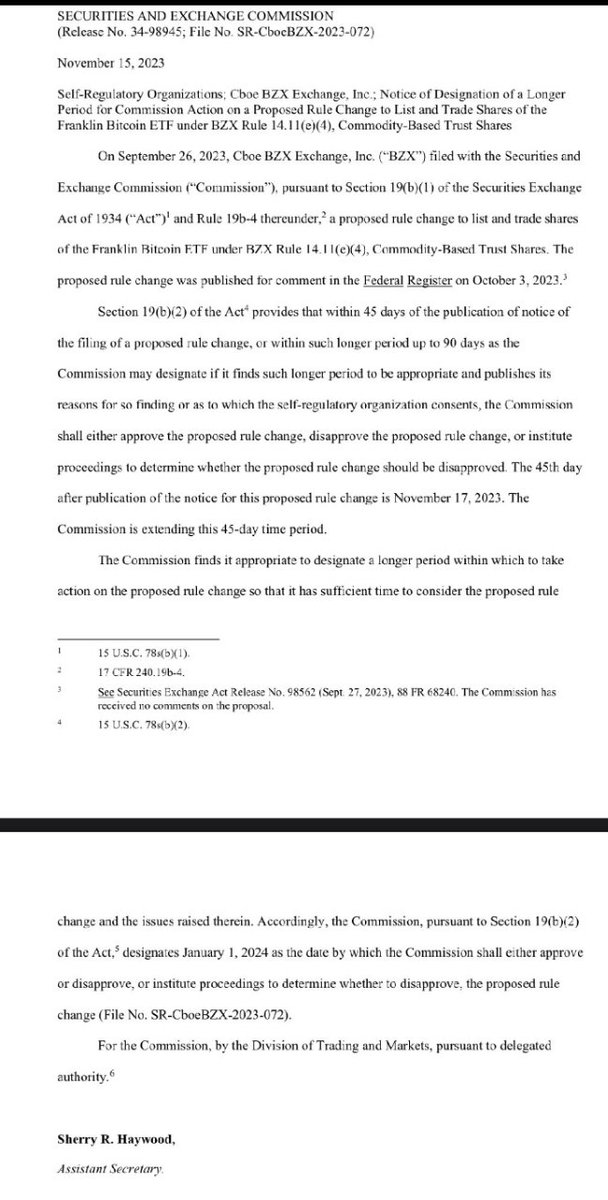 Trans4masGlobal's tweet photo. 🚨 BREAKING: 🇺🇸 SEC Drops Bombshell on #Bitcoin    ETFs 😳

🇺🇸 Massive Delays for Franklin Templeton and Global X 😱

A thread 🧵 https://t.co/upPs5W9CZm