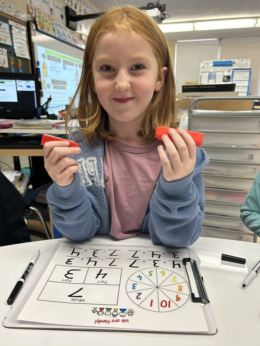 MsWalshie's tweet image. This is what proud cheeks look like! 😊 Tools help firstie mathematicians SEE the math so they can UNDERSTAND the math.  Anyone can math with the right tools. 💁🏼‍♀️ #toolsareforeveryone #seethemath #mathemathusiasm