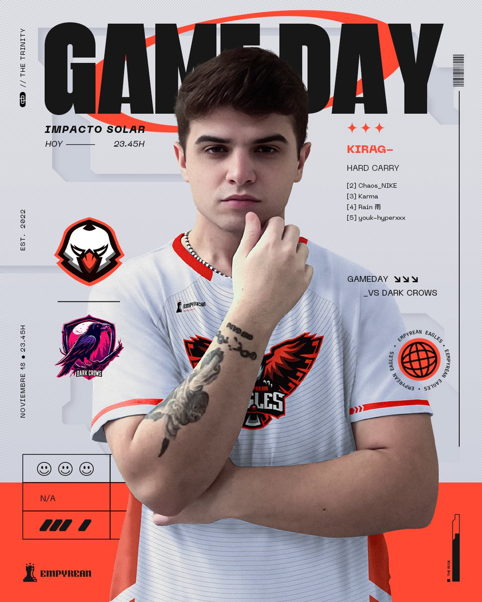 La espera ha terminado. Nos enfrentamos a Dark Crows, listos para demostrar que las águilas dominan los cielos virtuales. 🏆🦅 #EaglesRising #ImpactoSolar #Dota2