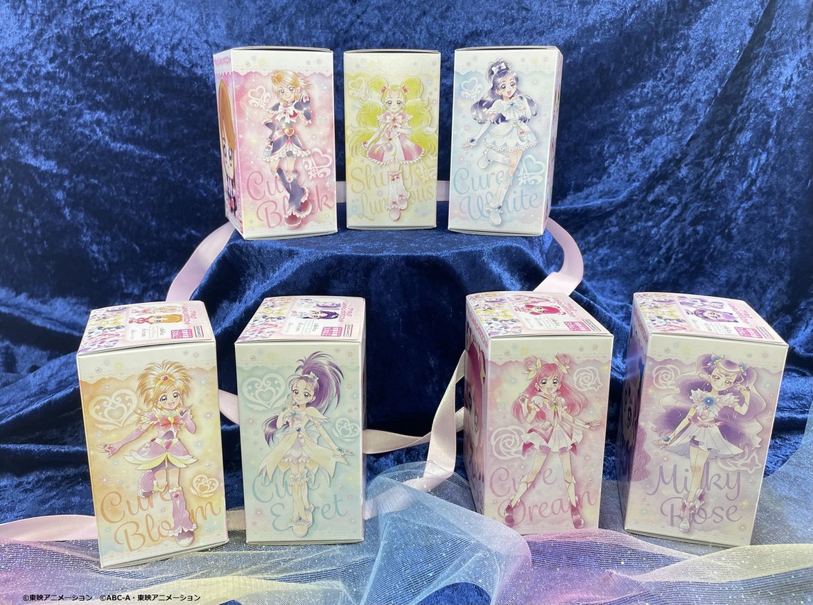 明日発売！プリキュアふわキュン♡マスコット パッケージの側面を見て