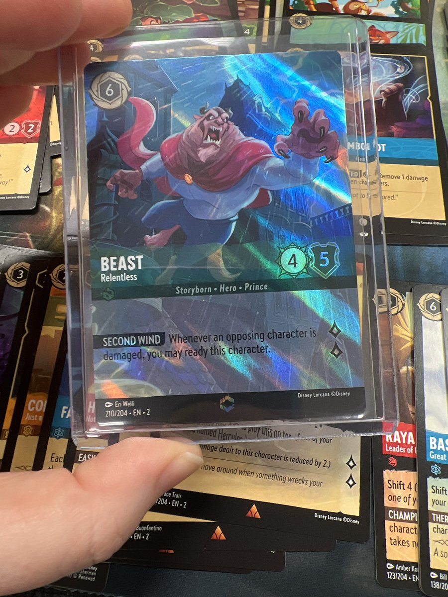 Grumpy0lly's tweet photo. Let’s go! The only enchanted #Lorcana card I wanted to pull and I got it on my last pack at today’s #RiseoftheFloodborn event! https://t.co/Krf3W82xlv
