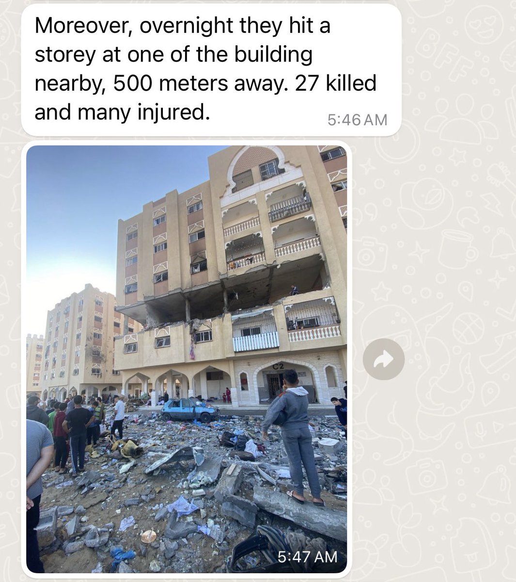On top of massacring hundreds of sheltering Palestinians at a school last night, Israeli forces also bombed multiple residential buildings killing hundreds more. Death toll could be 1,000 overnight. Has barely made the news