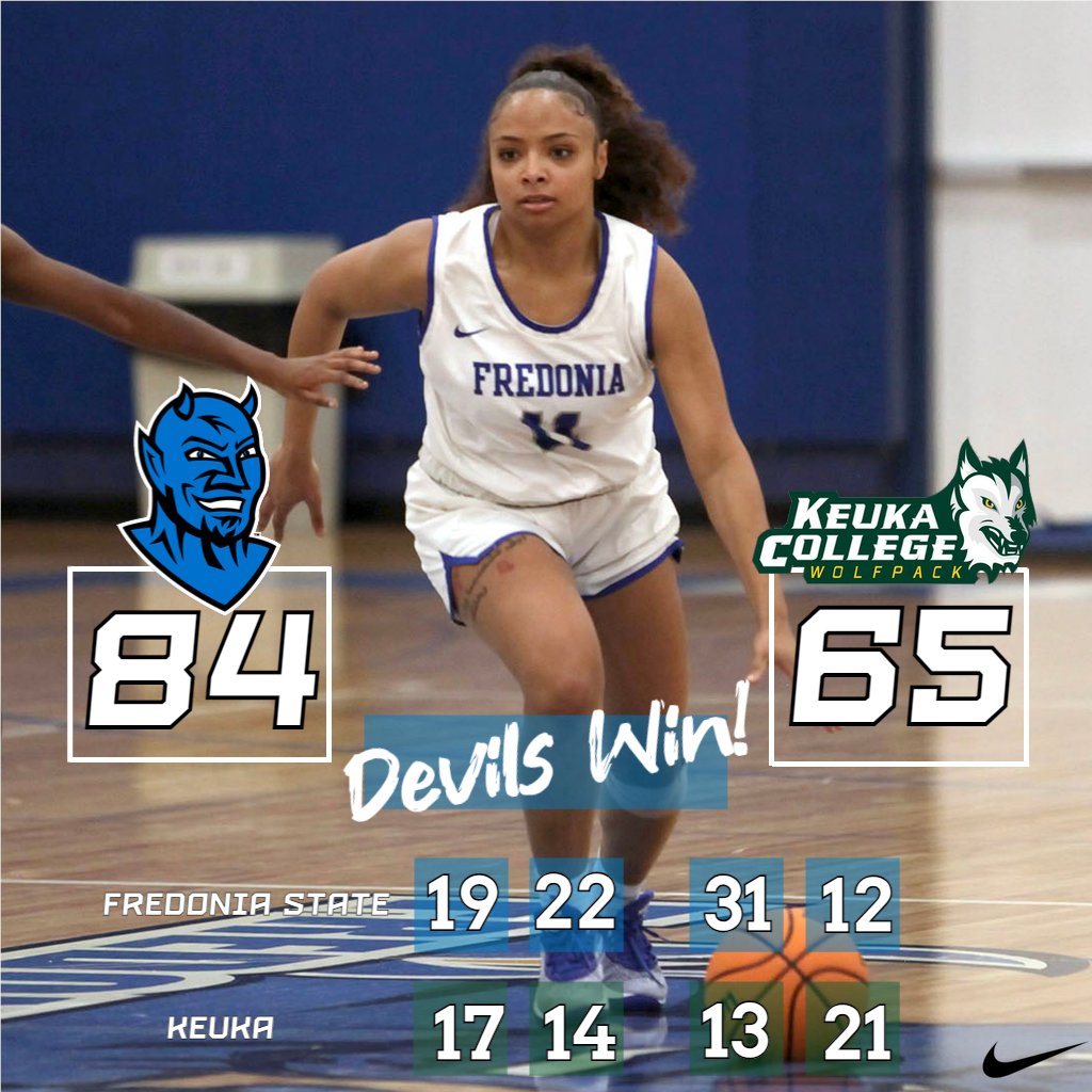 FredBlueDevils's tweet photo. A win and a narrow loss vs. the defending Nat'l Champs. @FredBlueDevsHky @FredoniaWHoops 
Grace Alexander named All Tourney for hoops (35 pts, 10 asst in two games). https://t.co/0gU8SakYUr