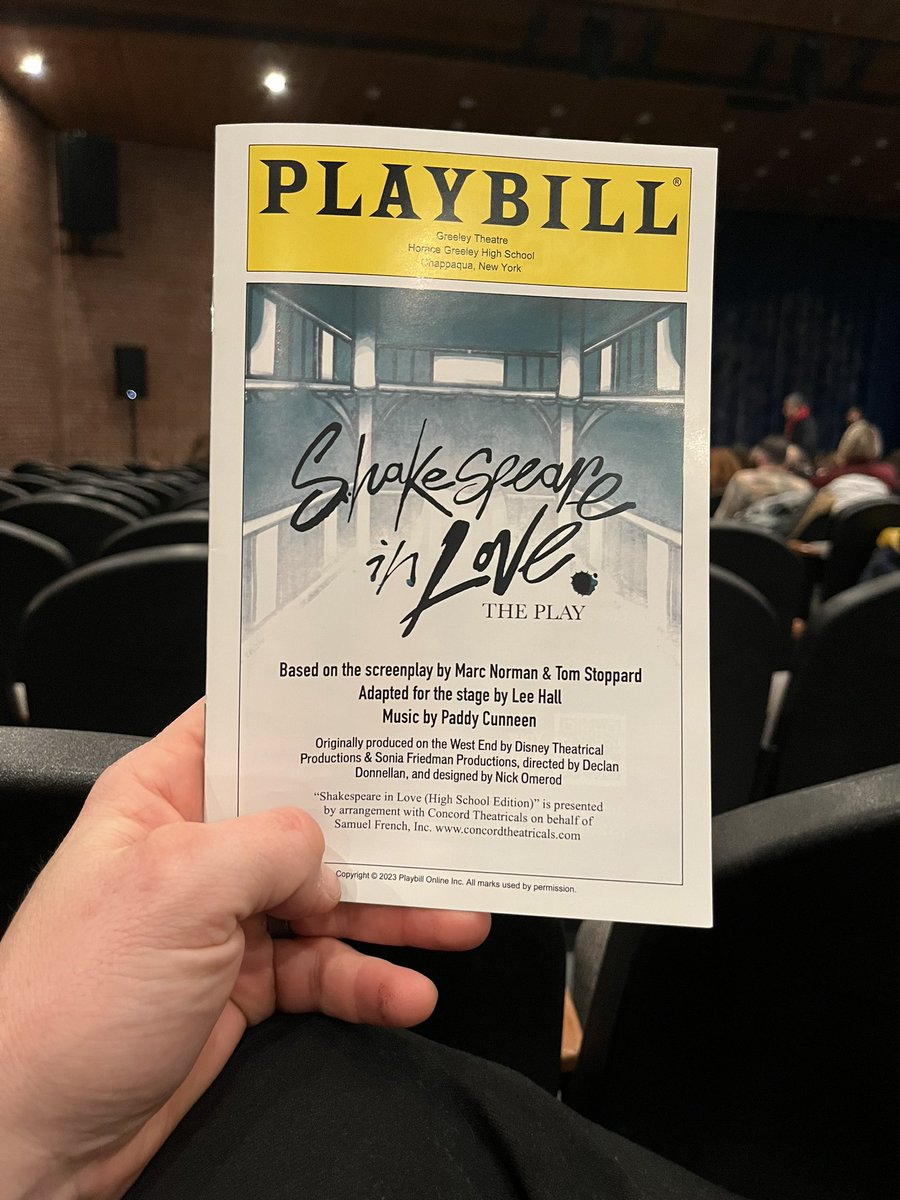 Showtime!!!!!!
#WeAreChappaqua #ShakespeareInLove