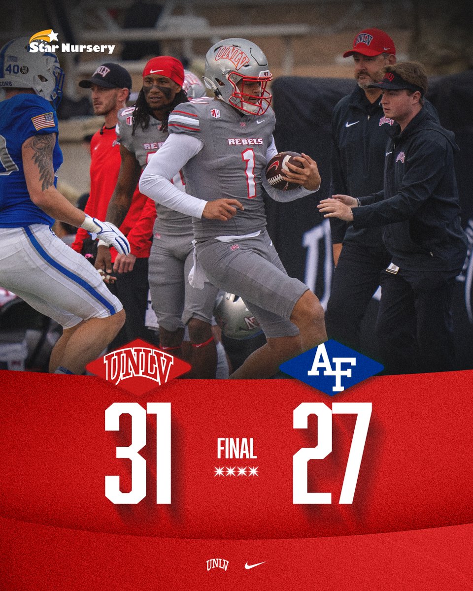 unlvfootball's tweet image. ☑️ Comeback complete.

We're playing for a chance to host the @MountainWest Championship game next week vs. San Jose State.

#SeeYouSaturday @AllegiantStadm