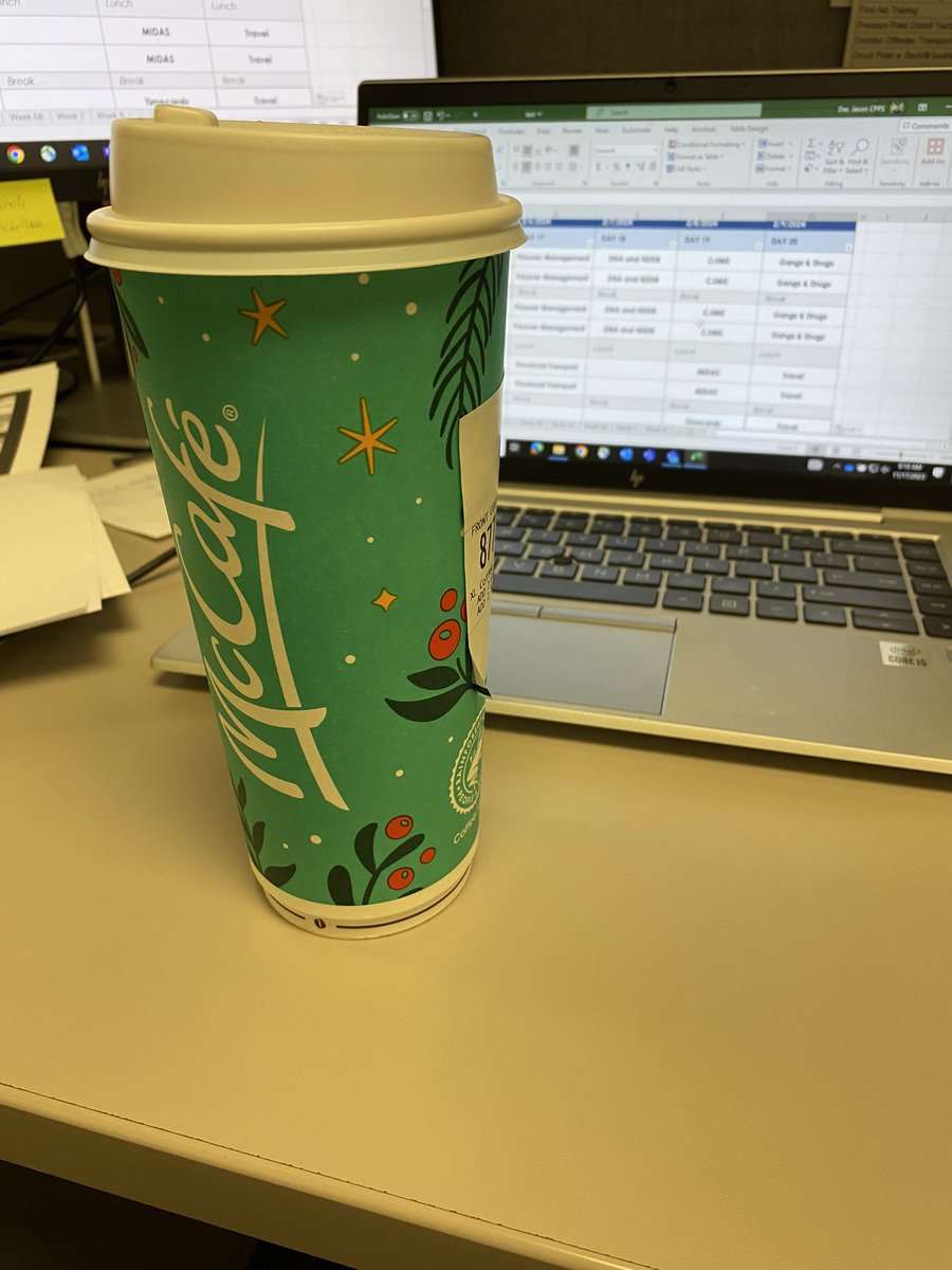 DeputyJD's tweet photo. I was working on a syllabus and lesson plans when the Deputy Chief stopped by and offered to buy me a coffee. A simple gesture that  demonstrates meaningful #leadership. https://t.co/DCPvzcjdTZ