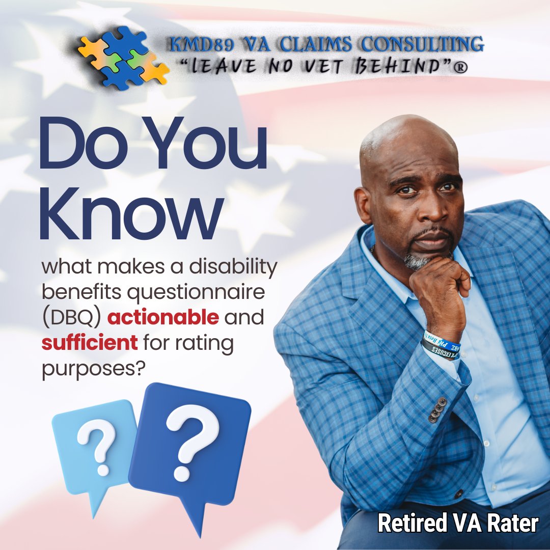 📋 Maximizing Your VA Claim with Expert DBQ Reviews by former VA raters! 📋

Let us help you unlock the potential of your VA claim with our DBQ Review Service. Your benefits are our priority! 💪🔓 - kmd89.com

#Veterans #VAclaims #DBQReview #ClaimSuccess