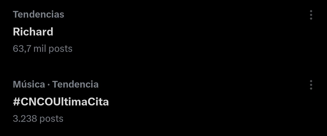 #Richard y #CNCOUltimaCita en tendencia 💗