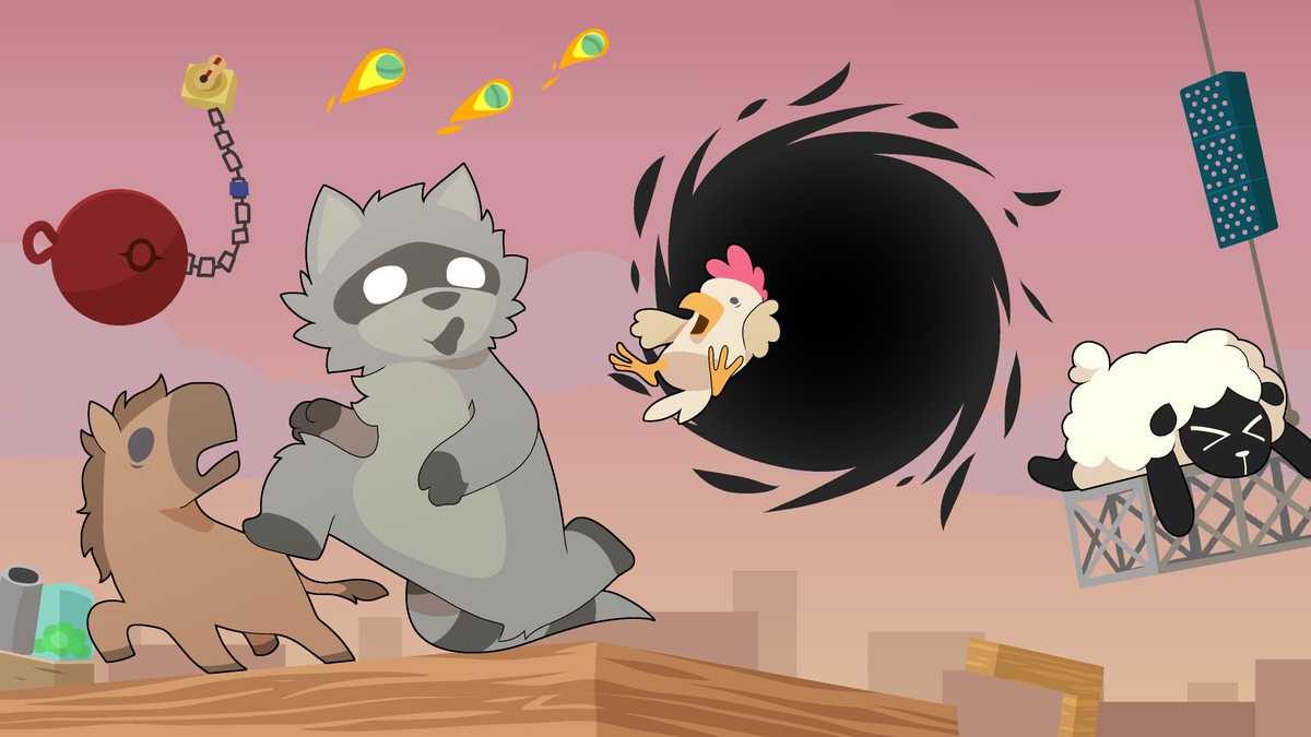 AlternateHarawi's tweet photo. Ultimate Chicken Horse
for a friend's video thumbnail :) https://t.co/FHj5MMdY9F