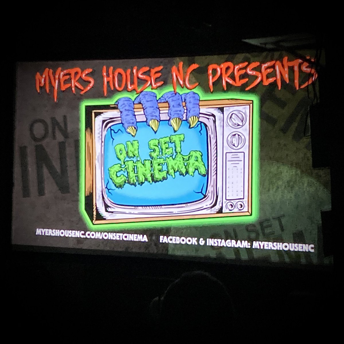 joe_danger's tweet photo. eating #bbq and watching #texaschainsawmassacre on location with @myershousenc and @thebigschwag! #onsetcinema https://t.co/8UQr1bcjLY