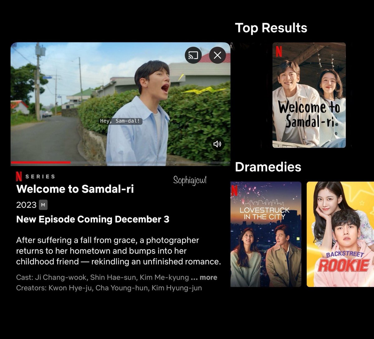Yay! 🥳 it’s coming up on my Netflix search 🔎😍 another Wookie couple drama on the Netflix list 🥰#jichangwook #지창욱 ♥️ #웰컴투삼달리 #WelcometoSamdalri #shinhyesun...
