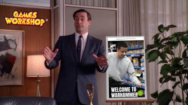 "When people visit Warhammer they WONT be greeted with our Iconic Space Marines, or lets say, a cool dragon." "No. They will see a middle aged man, in a plain grey sweatshirt, staring at something off screen. and NOTHING else"

"Any questions?"