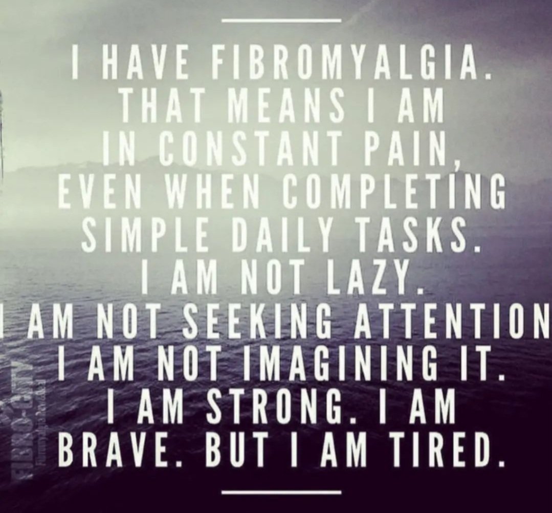 I have fibromyalgia & CFS...
#iamstrong #iambrave 
#iamnotlazy #ihavetopacemyself 
#ihaveconstantpain #iamtired
#iamafighter #iamawarrior 
#fibromyalgia #CFSME 
#fibrosupportbymonica