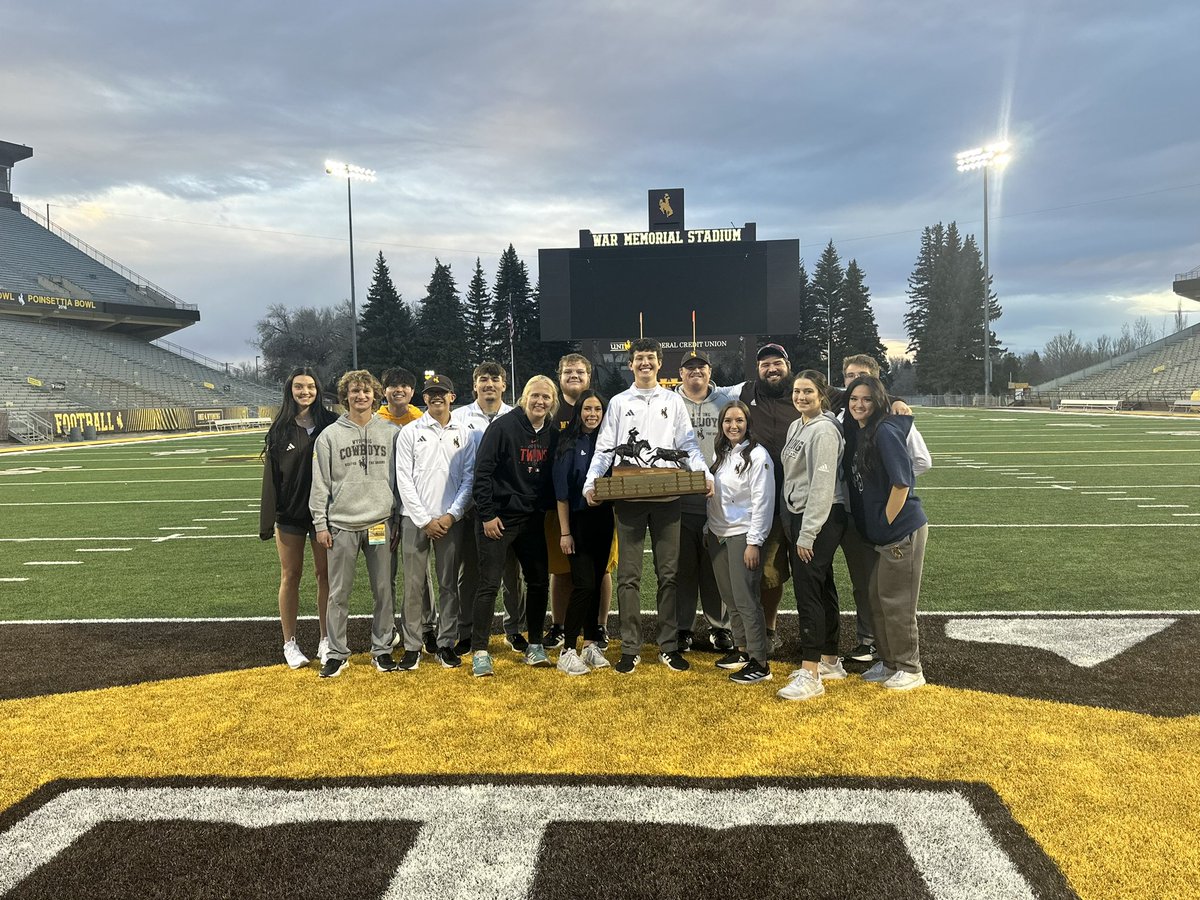 So thankful for this group! They work their butts off every day for @wyo_football! Rain, snow, or shine they are the first to start working and the last to leave. They embody the cowboy tough mentality and ethos. #KeptTheCowboy #RideForTheBrand