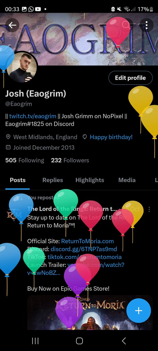 Josh (Eaogrim) tweet media