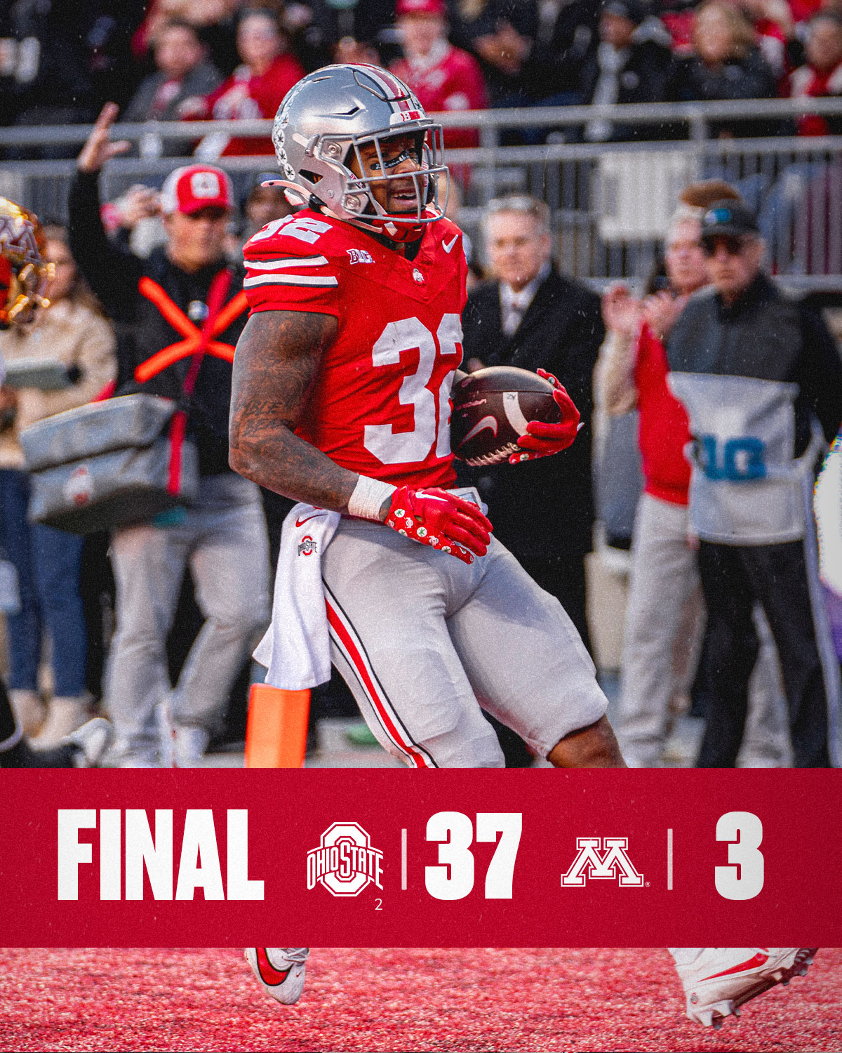 Buckeyes Dominate Minnesota 37-3 on Senior Day - Ohio State