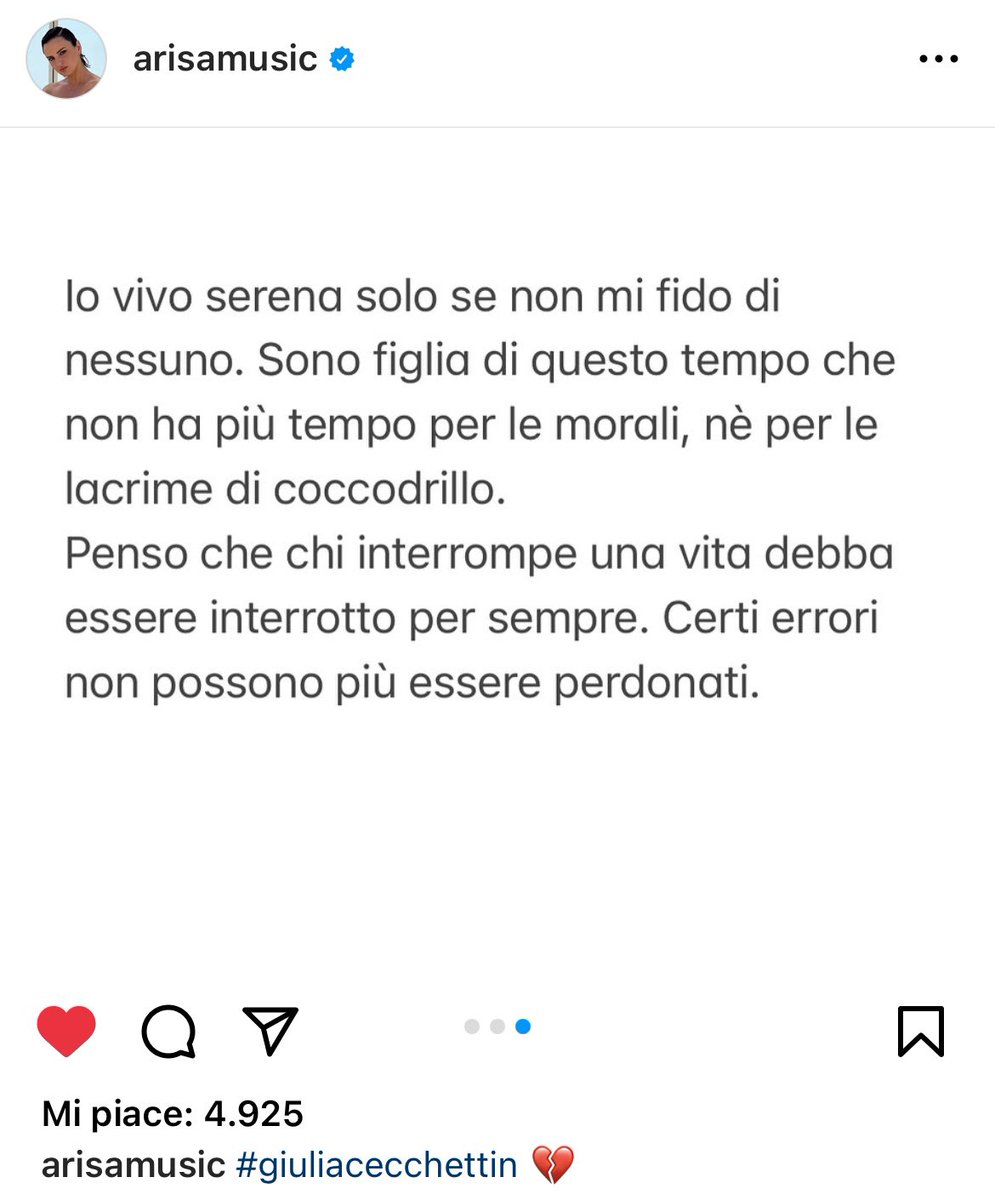 esisteunposto's tweet photo. mai più 💔
#giuliacecchettin https://t.co/f36mNi8SfC