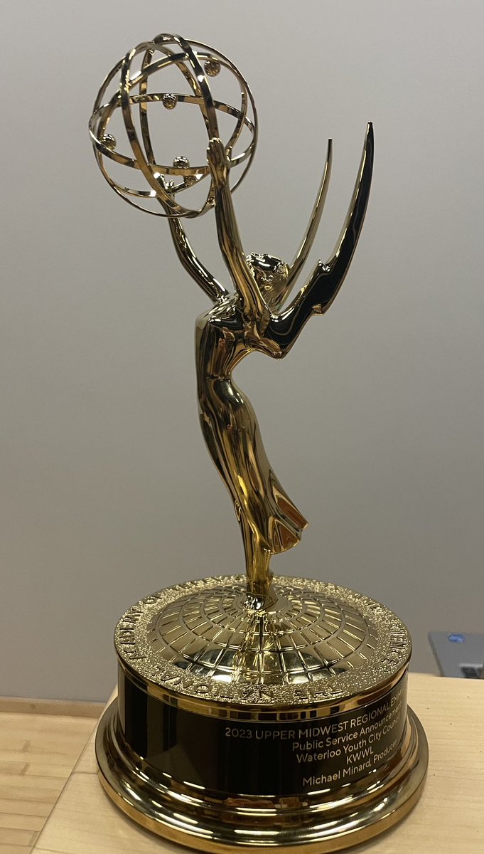 Big Thank you to Waterloo Community Schools Career Center, NRG Media, and KWWL for working with your Waterloo Youth City Council on helping us create this award winning PSA on Mental Health which was presented with this Emmy.  Congratulations to all who helped make this possible.