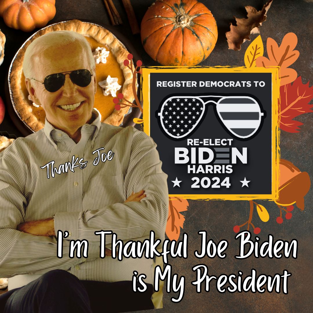 It’s Tuesday – almost Thanksgiving – I’m thankful for <a href="/fieldteam_6/">Field Team 6 - Register Democrats. Save the World.</a> &amp; helping to #RegisterDemocrats!

If you’re voting BLUE for Biden Harris &amp; up/down your ballot in 2024, reply with a 💙, retweet this, &amp; let’s follow each other so we can be #StrongerTogether!
#Voterizer