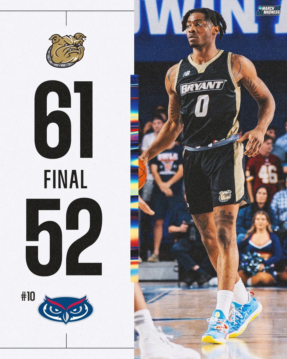 BRYANT KNOCKS OFF NO. 10 FLORIDA ATLANTIC 🤯

The Bulldogs put up an impressive performance away from home to defeat the Owls 🐶