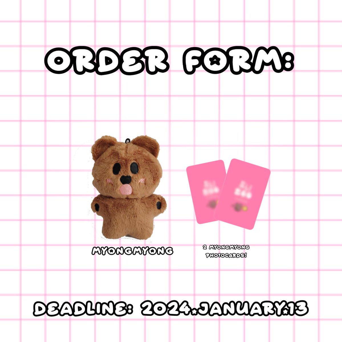 The order form is ready~ 

Due to upcoming holidays, this will be open until January 13th! All the information needed is covered on the form.

🗓️Today - January 13, 2024 23:59 (EST)

#YOUNITE #YOUNIZ #유나이트 #유니즈 

gforms.app/5mzqdPZ
