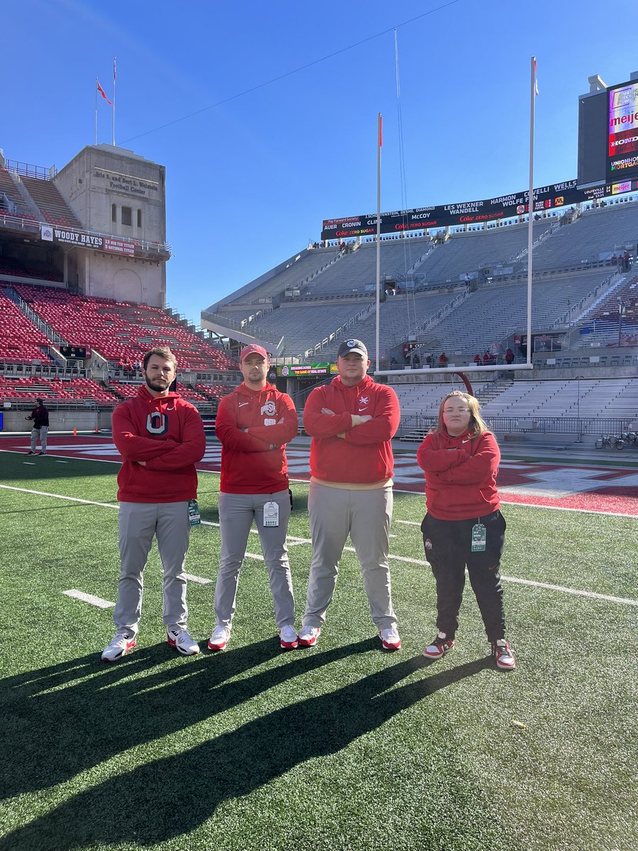 OSUFBVideo's tweet photo. SENIOR DAY!                       

Thank you to our amazing group of seniors and all they have given to our staff! #gobucks https://t.co/LYuY8CkVFv