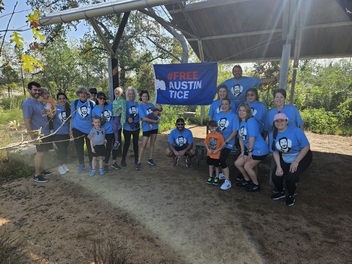 Family of Austin Tice gathered today in Houston to participate in the #RunforAustin. They were joined by hundreds of other people across the country. Austin’s family has expected the USG to bring him home since 2012. There has been progress, but not enough. FreeAustinTice.