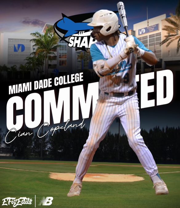 First off I’d like to Thank GOD. I am blessed to announce that i will be continuing my academic and athletic career at Miami Dade College. Also i would like to thank all my coaches, family and friends who helped me along this journey. @BaseballJBHS @MDCSHARKS #AGTG