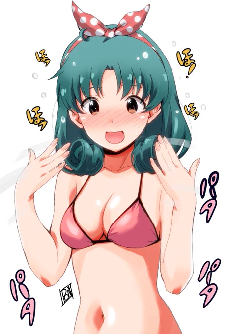 今週のミリアニ放送後の徳川まつりさん再掲絵は、水着回にちなんでこちらのラインナップ#徳川まつり #ミリアニ 