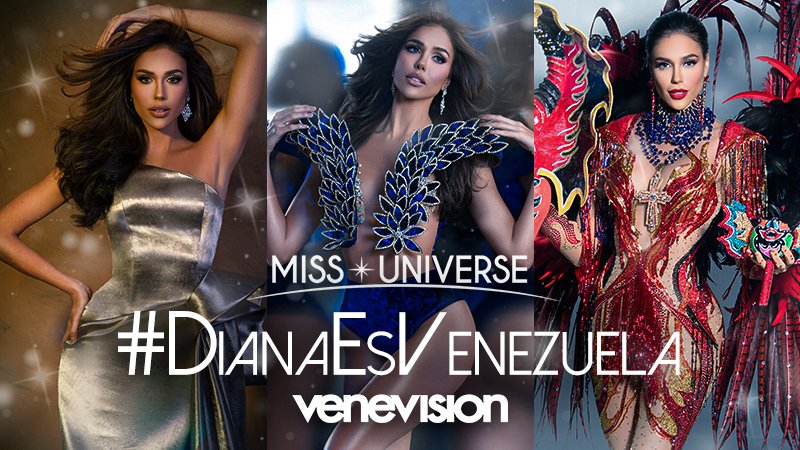 venevision's tweet photo. ¡Estamos en el top 20 y vamos por la corona 👑! Cuéntanos tus impresiones usando la etiqueta #DianaEsVenezuela 🙌🏻 #MissUniverso2023 https://t.co/dAo9b0yuih