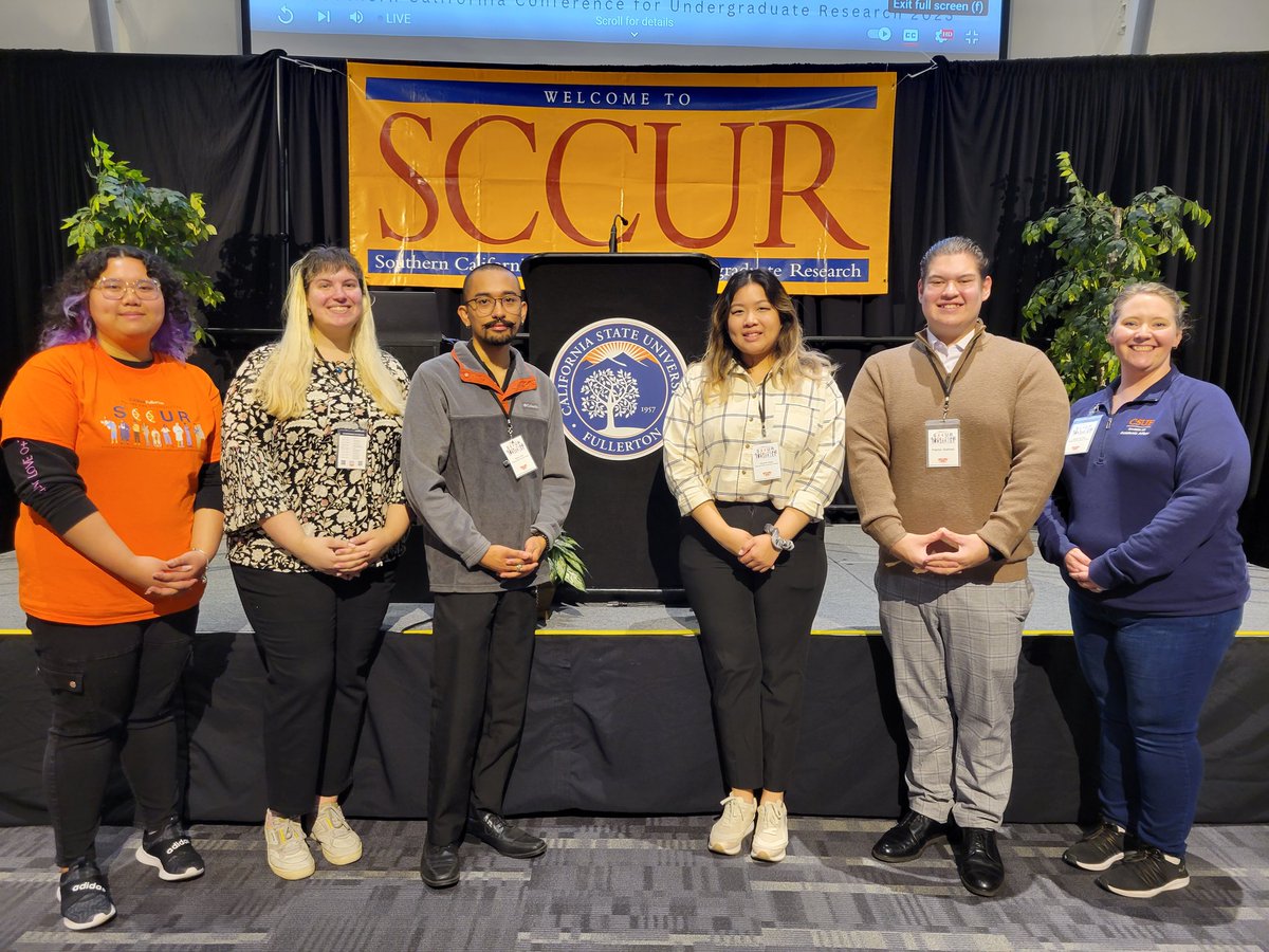 So proud of part of my group presenting and volunteering at SCCUR! #CSUF #CNSM #proudprof
