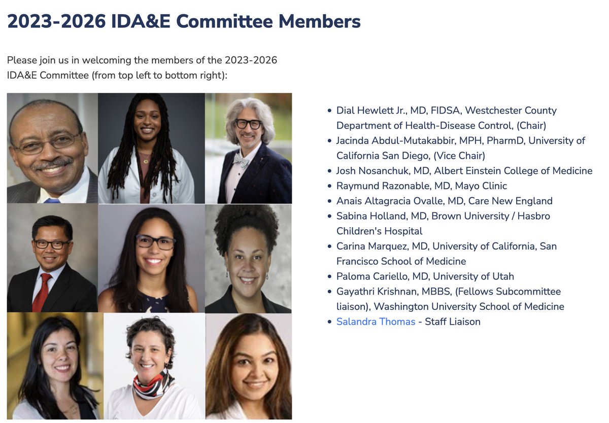 This is going to be a fun time! Looking forward to serving with these folks on the @IDSAInfo IDA&E committee! 🩷