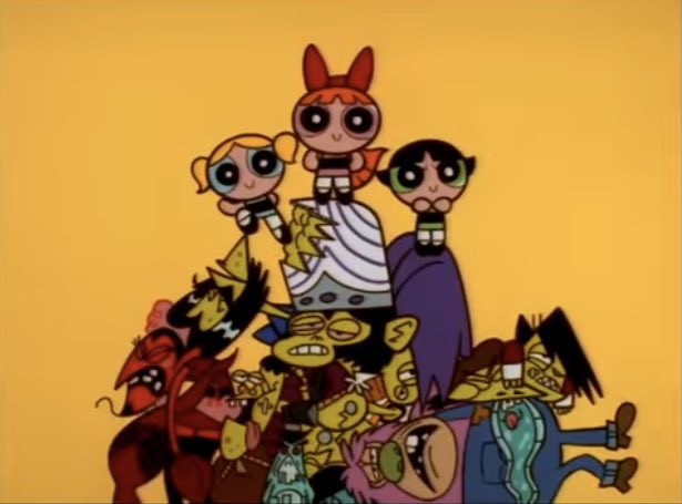 mexopolis's tweet photo. And this PPG group pose inspired our last group pose from the final episode of El Tigre. https://t.co/R5QDuubZnb