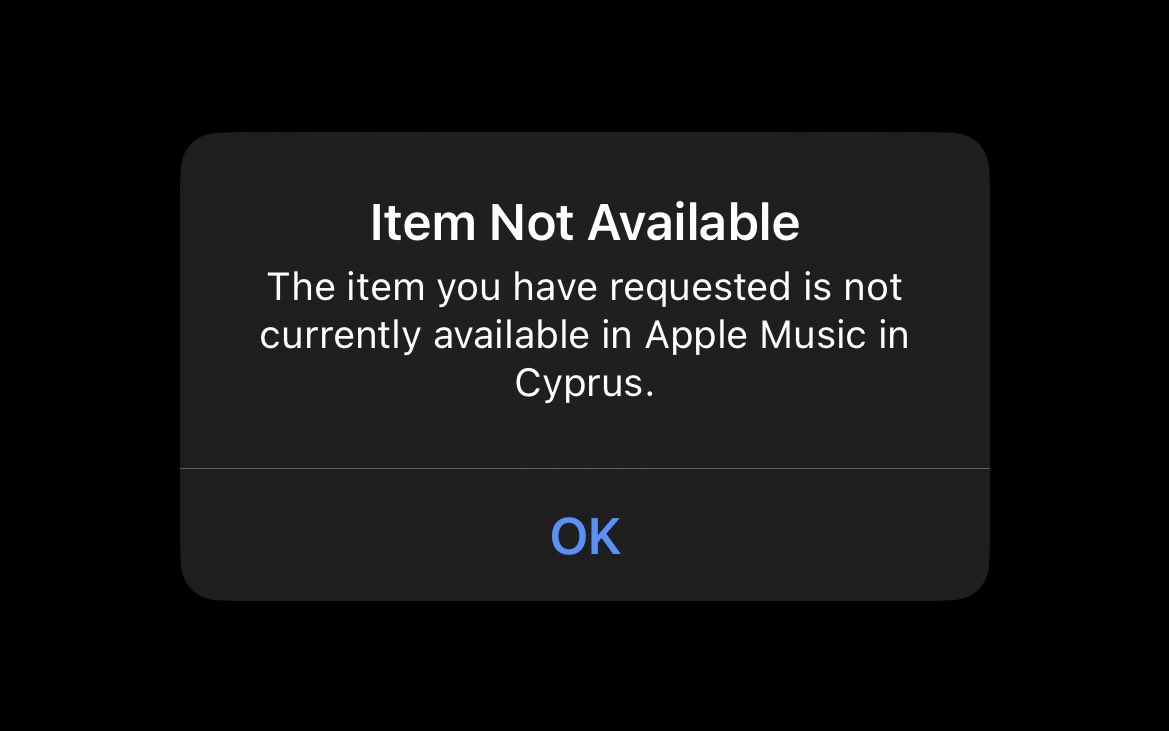 GalidesNicholas's tweet photo. @AppleMusic @AppleSupport I’ve had enough. Am I paying less than a person in the US or the UK? No. Why am I limited then to “Apple music in Cyprus”? What does that mean? This is humiliating. I am not a second class subscriber. It’s music! Please explain @Apple https://t.co/7jI7EP2YQR