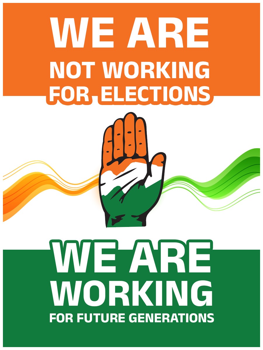 INCTelangana's tweet photo. WE ARE NOT WORKING FOR ELECTIONS.

WE ARE WORKING FOR FUTURE GENERATIONS.
#PragatiKavaliCongressRavali https://t.co/PhpZQqSwtA