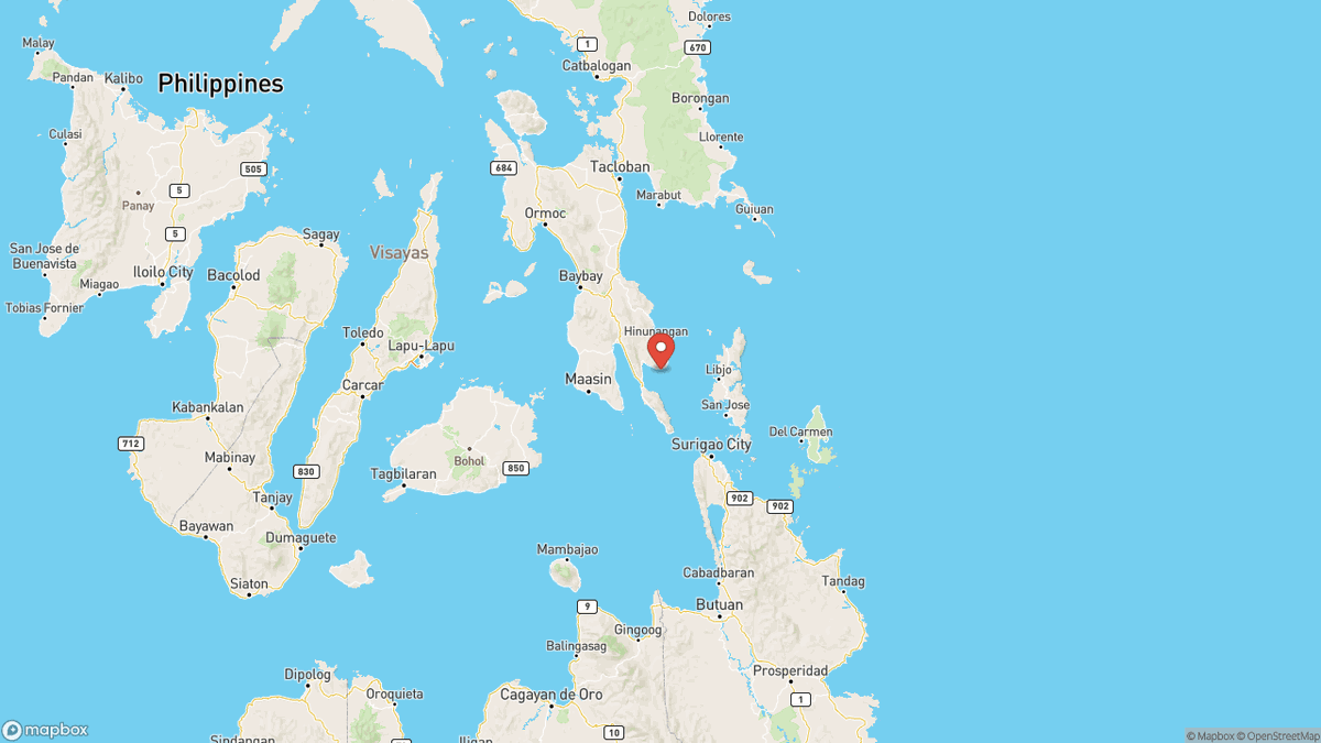 QuakeAlerts's tweet photo. A magnitude 5.1 earthquake took place 32km NNW of Sogod, Philippines at 01:37 UTC (8 minutes ago). The depth was 74km and was reported by EMSC. #earthquake #earthquakes #Sogod #Philippines https://t.co/H2SFH8vAQP