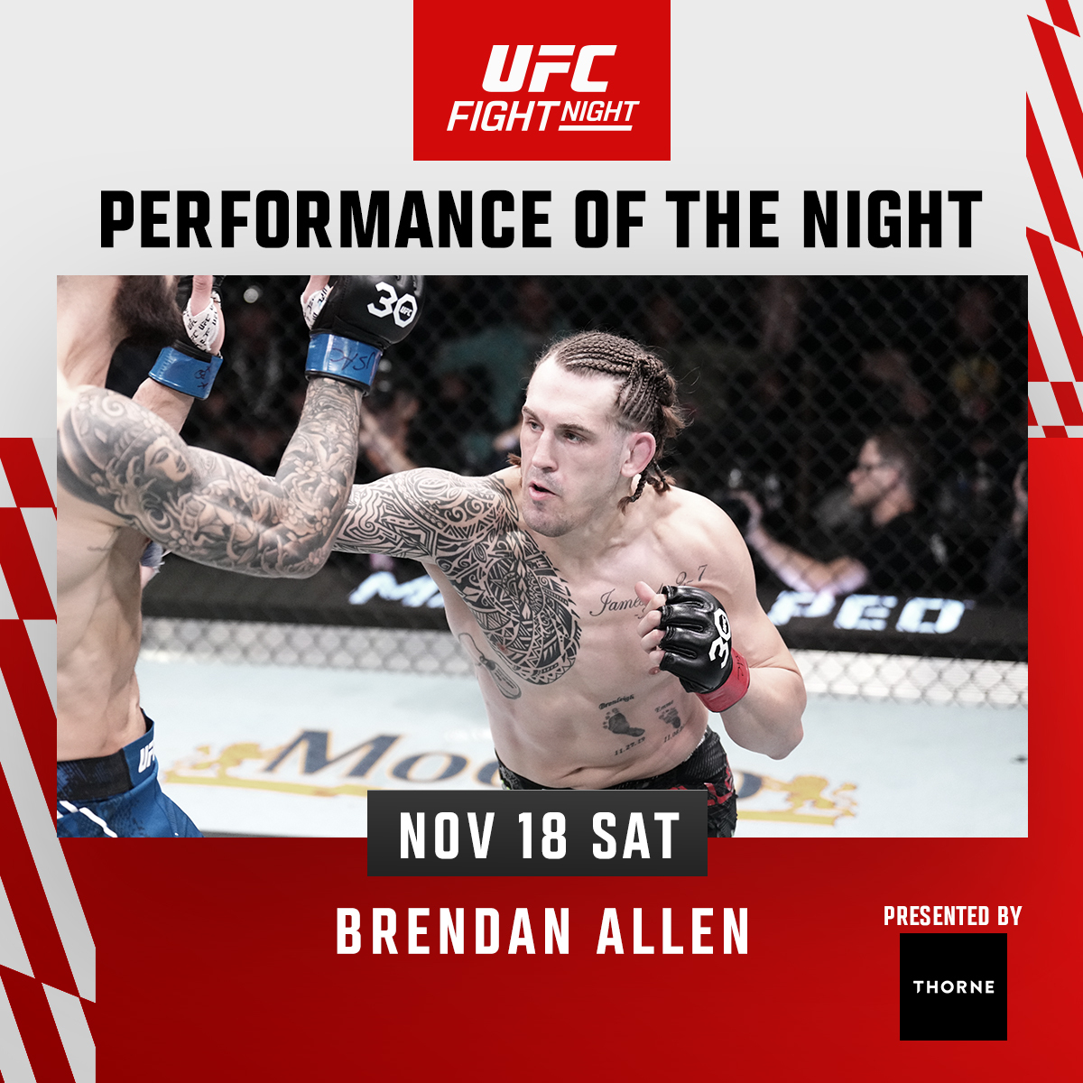 ufc's tweet photo. Four hard fought battles 
Four POTN bonuses! 💰

[ B2YB @ThorneHealth ] https://t.co/yVj6JPIOcG