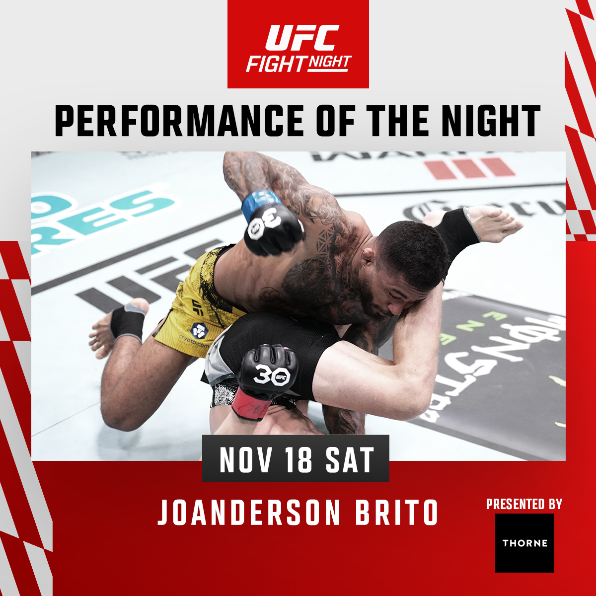 ufc's tweet photo. Four hard fought battles 
Four POTN bonuses! 💰

[ B2YB @ThorneHealth ] https://t.co/yVj6JPIOcG