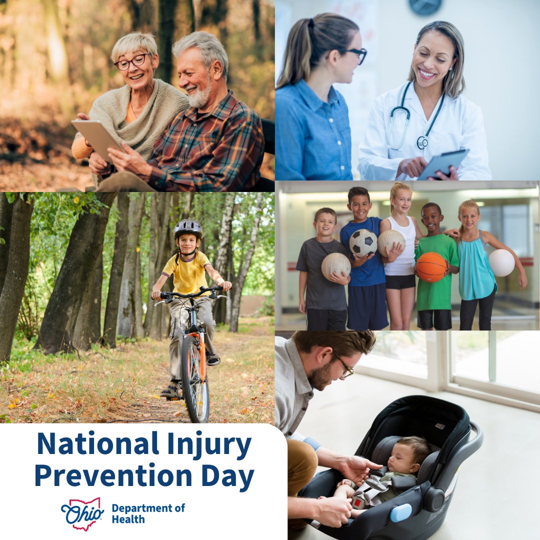 Today is National Injury Prevention Day. #DYK that injuries are the leading cause of hospitalization for people 1 to 44 years old? Our Violence and Injury Prevention Section has programs that aim to reduce injury, so Ohioans reach their full potential. 👉🏽 bit.ly/47feiDj